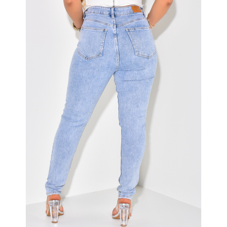 Jeans slim à strass recto/verso Jeans slim à strass recto/verso