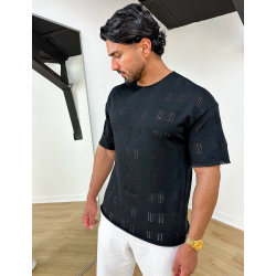 T-shirt uni ajouré T-shirt uni ajouré