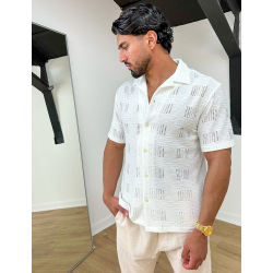 Chemise unie ajourée Chemise unie ajourée