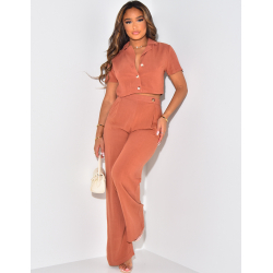 Pantalon en lin coupe droite