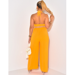 Combilongue dos nu avec ceinture