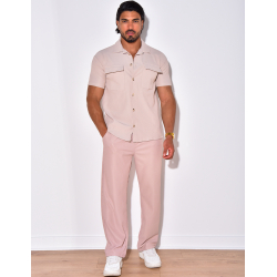 Ensemble plissé pantalon et chemise Ensemble plissé pantalon et chemise