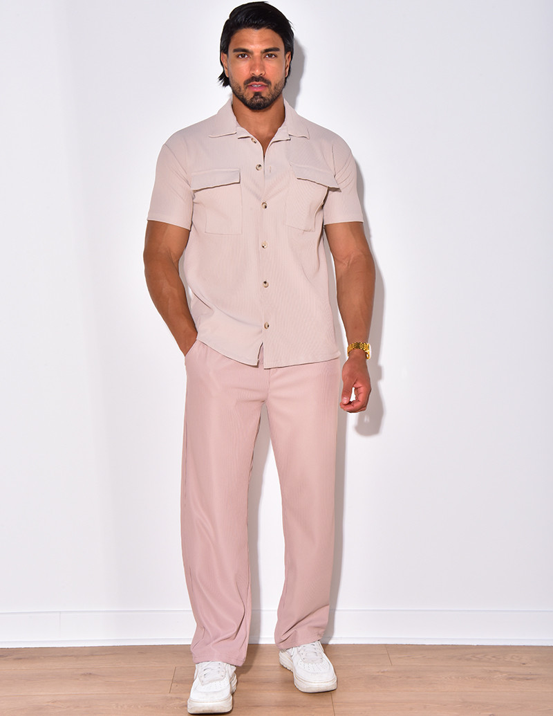 Ensemble plissé pantalon et chemise
