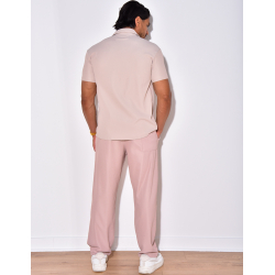Ensemble plissé pantalon et chemise Ensemble plissé pantalon et chemise