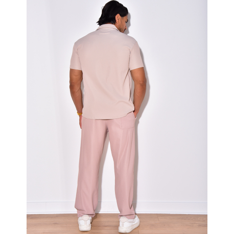 Ensemble plissé pantalon et chemise Ensemble plissé pantalon et chemise