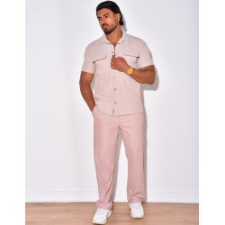 Ensemble plissé pantalon et chemise Ensemble plissé pantalon et chemise