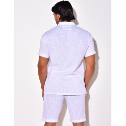Ensemble short et chemise en lin
