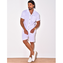 Ensemble short et chemise en lin