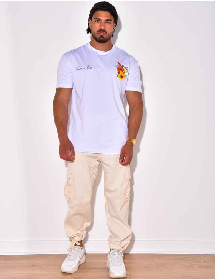 Pantalon cargo fin à nouer aux chevilles Pantalon cargo fin à nouer aux chevilles