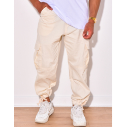 Pantalon cargo fin à nouer aux chevilles Pantalon cargo fin à nouer aux chevilles