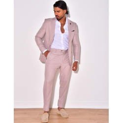 Ensemble de costume 3 pièces à rayures Ensemble de costume 3 pièces à rayures