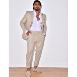 Ensemble de costume 3 pièces à rayures Ensemble de costume 3 pièces à rayures