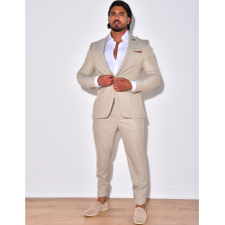 Ensemble de costume 3 pièces à rayures Ensemble de costume 3 pièces à rayures