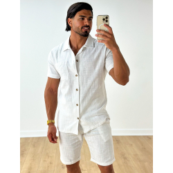 Ensemble short et chemise en lin