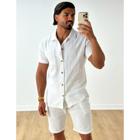 Ensemble short et chemise en lin