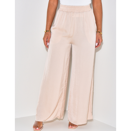 Pantalon fluide large irisé