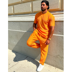 Ensemble pantalon et t-shirt plissé