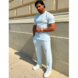 Ensemble pantalon et t-shirt plissé