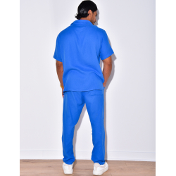 Ensemble pantalon et chemise à relief Ensemble pantalon et chemise à relief