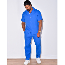 Ensemble pantalon et chemise à relief Ensemble pantalon et chemise à relief