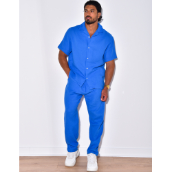 Ensemble pantalon et chemise à relief Ensemble pantalon et chemise à relief