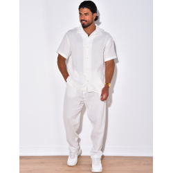 Ensemble pantalon et chemise à relief Ensemble pantalon et chemise à relief