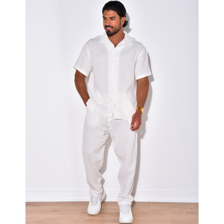 Ensemble pantalon et chemise à relief Ensemble pantalon et chemise à relief