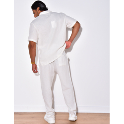Ensemble pantalon et chemise à relief Ensemble pantalon et chemise à relief