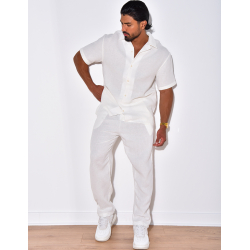 Ensemble pantalon et chemise à relief Ensemble pantalon et chemise à relief