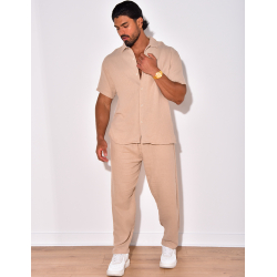 Ensemble pantalon et chemise à relief Ensemble pantalon et chemise à relief