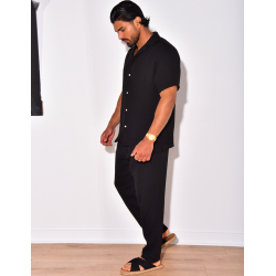 Ensemble pantalon et chemise à relief Ensemble pantalon et chemise à relief