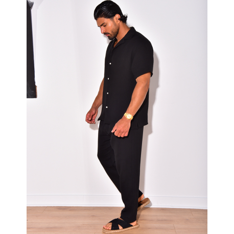 Ensemble pantalon et chemise à relief Ensemble pantalon et chemise à relief