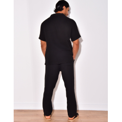 Ensemble pantalon et chemise à relief Ensemble pantalon et chemise à relief