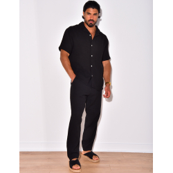 Ensemble pantalon et chemise à relief Ensemble pantalon et chemise à relief