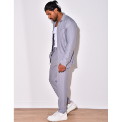 Ensemble pantalon et chemise manches longues plissé Ensemble pantalon et chemise manches longues plissé