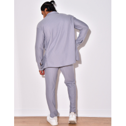 Ensemble pantalon et chemise manches longues plissé Ensemble pantalon et chemise manches longues plissé