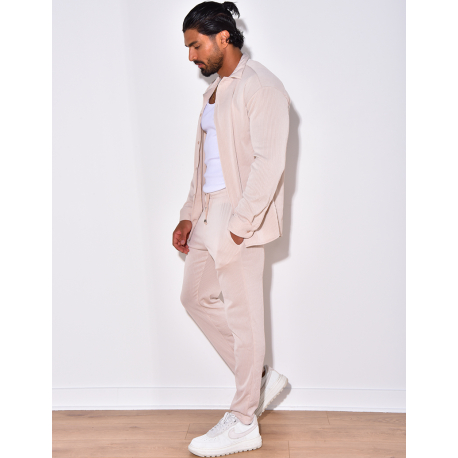 Ensemble pantalon et chemise manches longues plissé Ensemble pantalon et chemise manches longues plissé