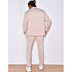 Ensemble pantalon et chemise manches longues plissé Ensemble pantalon et chemise manches longues plissé