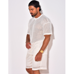 Ensemble short et t-shirt ajouré Ensemble short et t-shirt ajouré