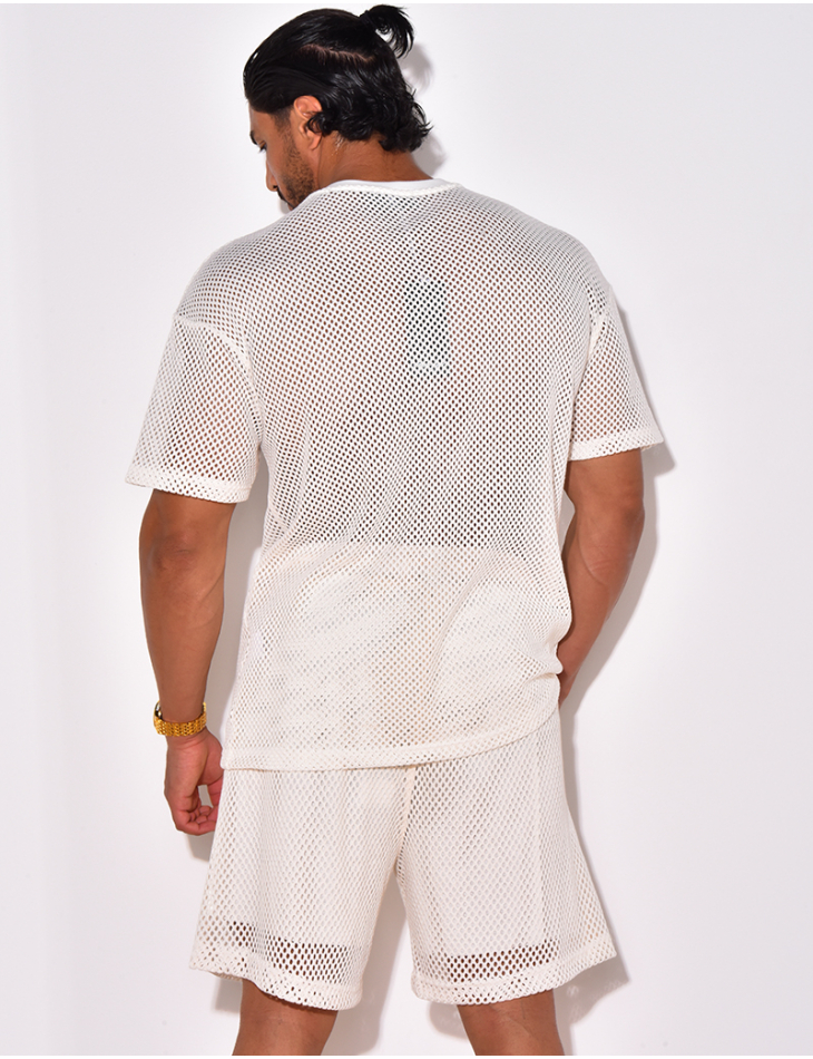 Ensemble short et t-shirt ajouré Ensemble short et t-shirt ajouré