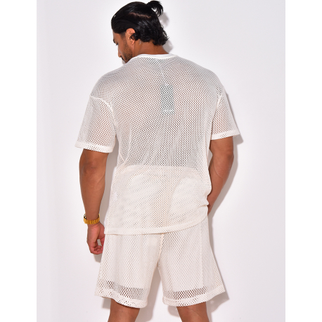 Ensemble short et t-shirt ajouré Ensemble short et t-shirt ajouré
