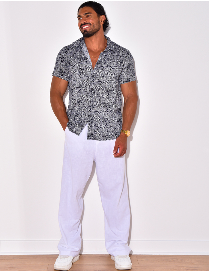 Chemise manches courtes à motifs Chemise manches courtes à motifs