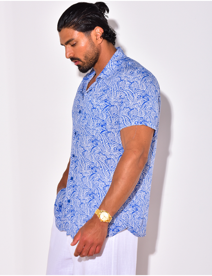 Chemise manches courtes à motifs