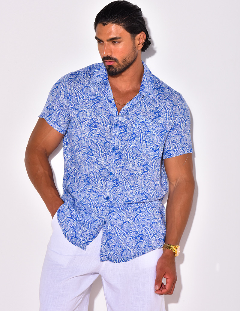 Chemise manches courtes à motifs