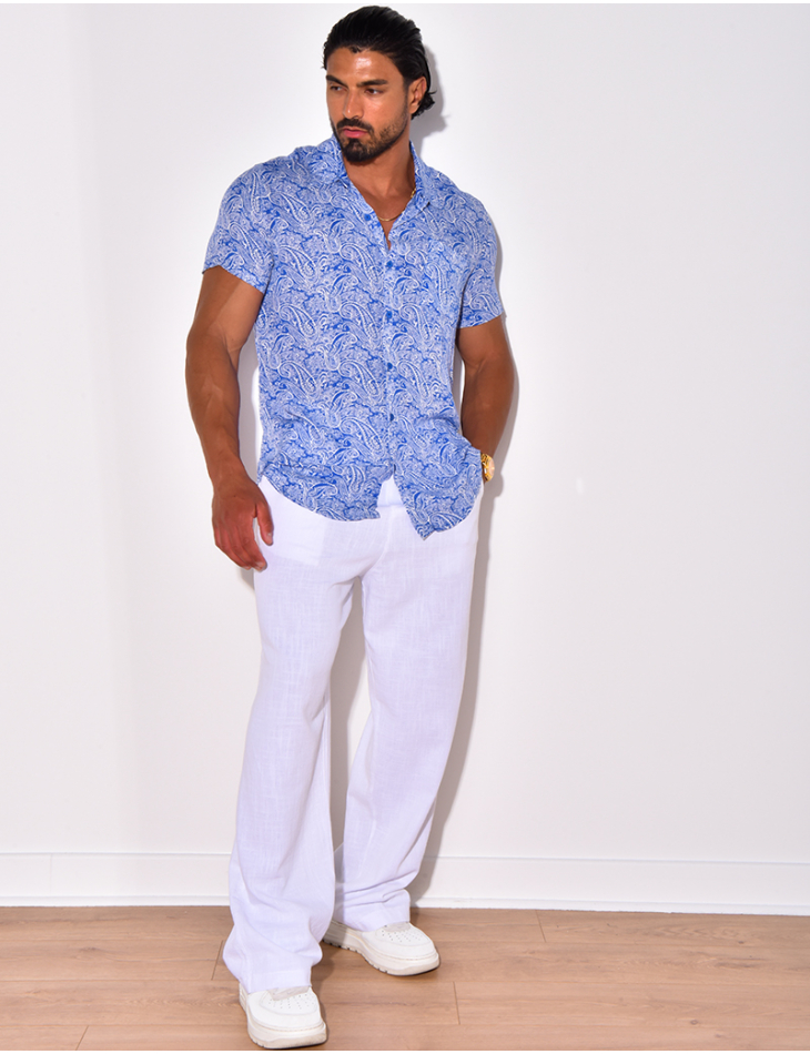 Chemise manches courtes à motifs