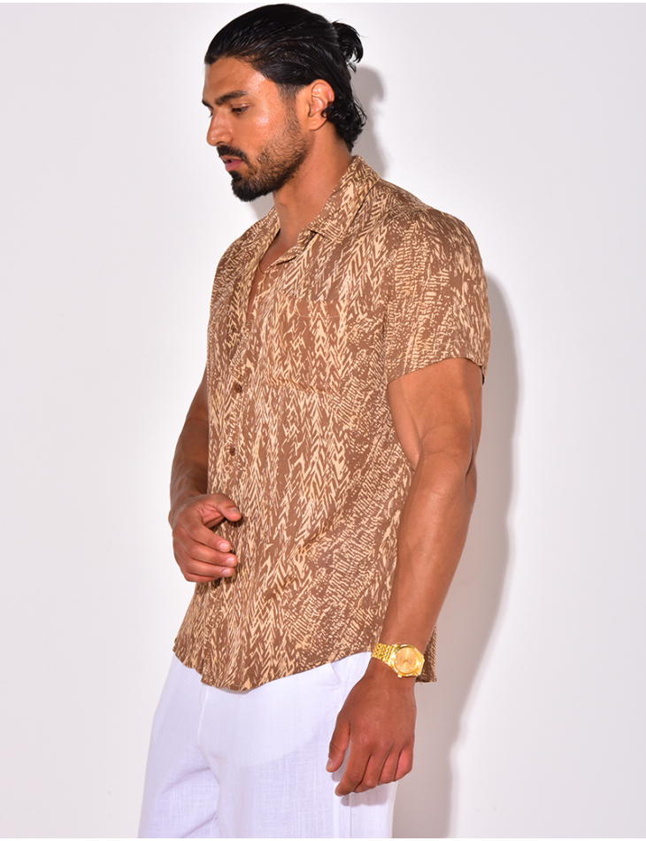 Chemise manches courtes à motifs