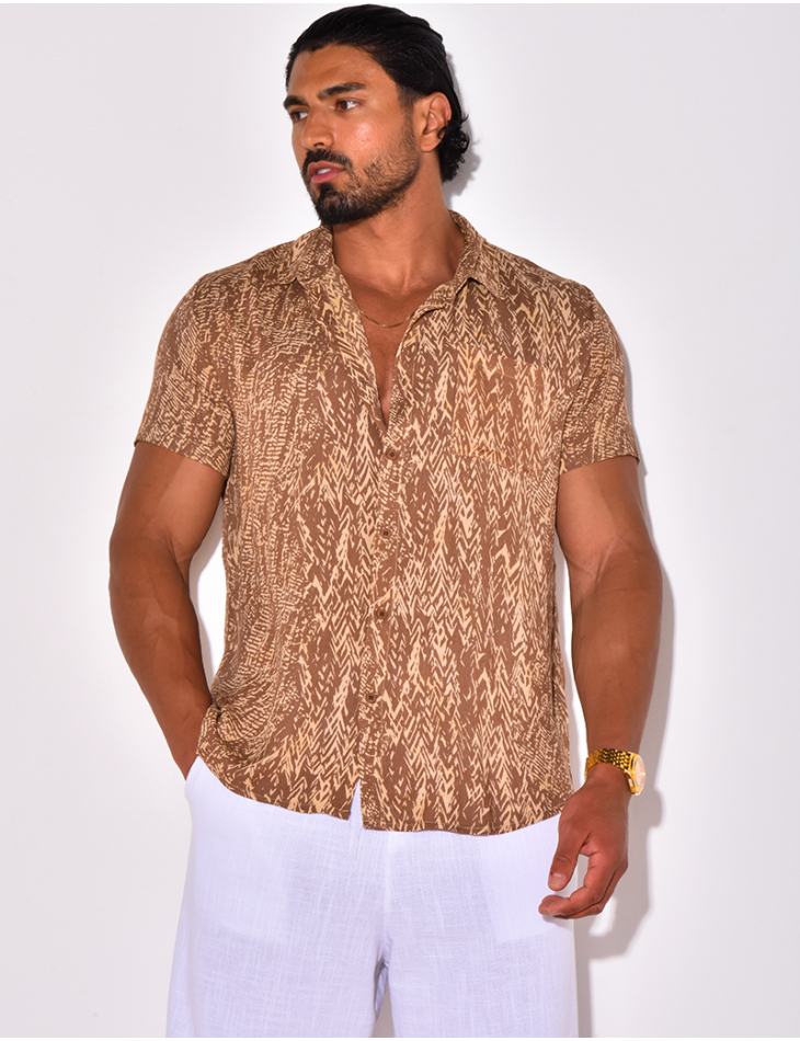Chemise manches courtes à motifs