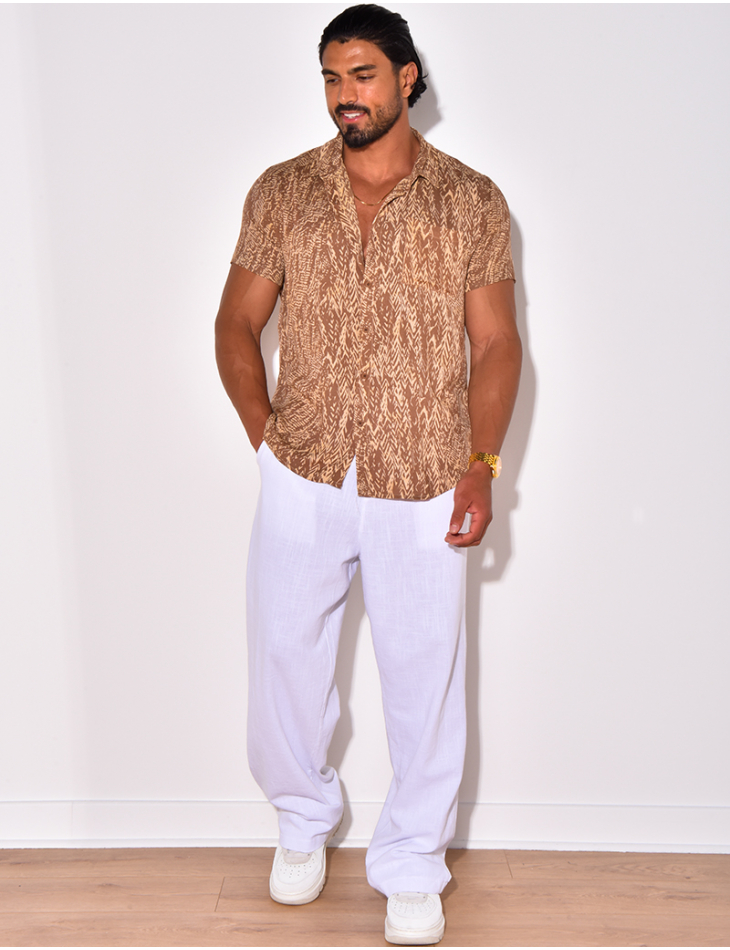 Chemise manches courtes à motifs