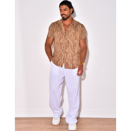 Chemise manches courtes à motifs