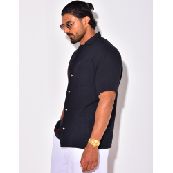 Chemise en lin à motifs flèches Chemise en lin à motifs flèches